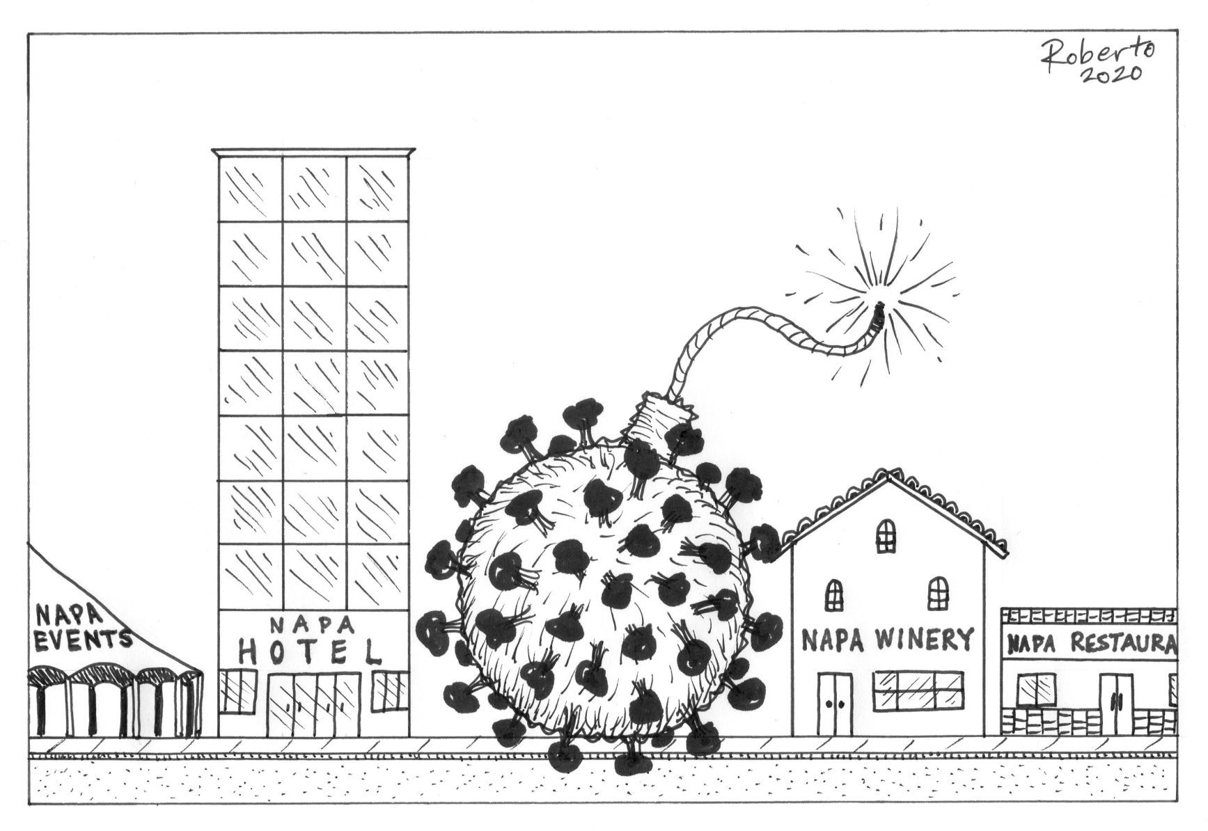Roberto Tinoco editorial cartoon